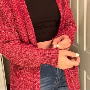 Red Chenille knitted sweater